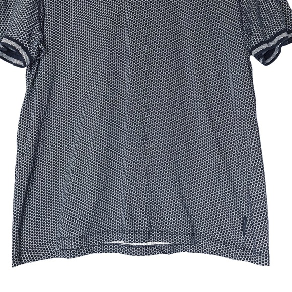 Ted Baker London Polo Golf Shirt Circle Pattern Navy Blue White Size 6 Men’s XL - Picture 5 of 10